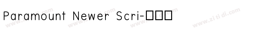 Paramount Newer Scri字体转换